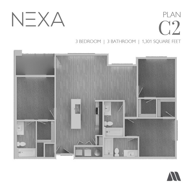 3 Bed/3 Bath 5070 floor plan